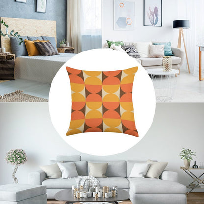 Mid Century Modern Geometric Abstract Pattern 727 Linen Throw Pillow Cover