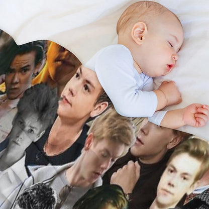 Thomas Brodie-Sangster Collage Throw Blanket