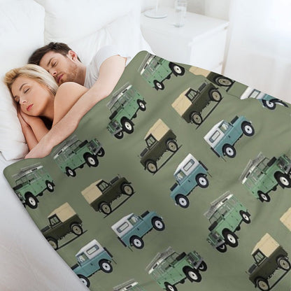 British Off Road 4x4 Vehicles Throw Blanket