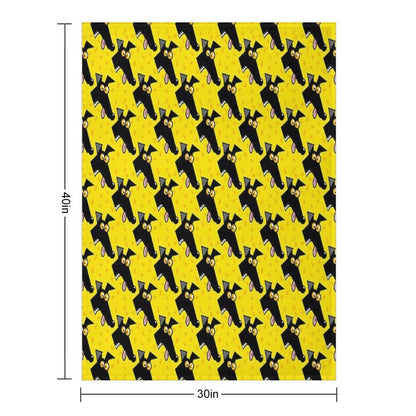 Seamless Derp Yellow Throw Blanket