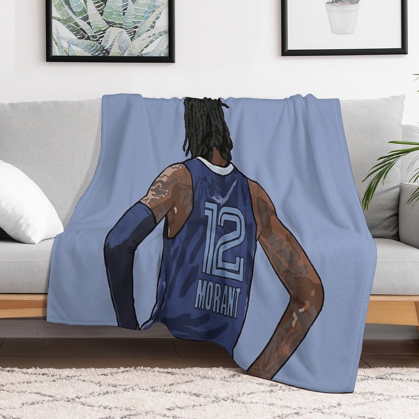 Ja Morant Back-To Throw Blanket