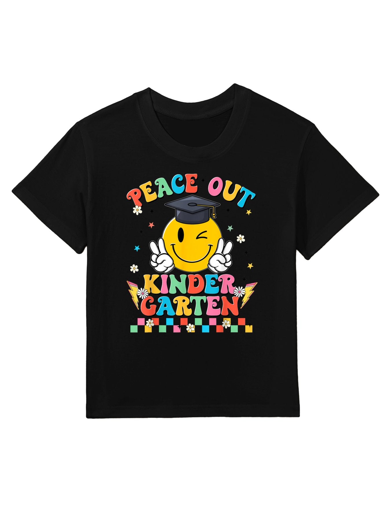 Peace Out Kindergarten Graduation Last Day Teachers Boys Gir Kids T-Shirt