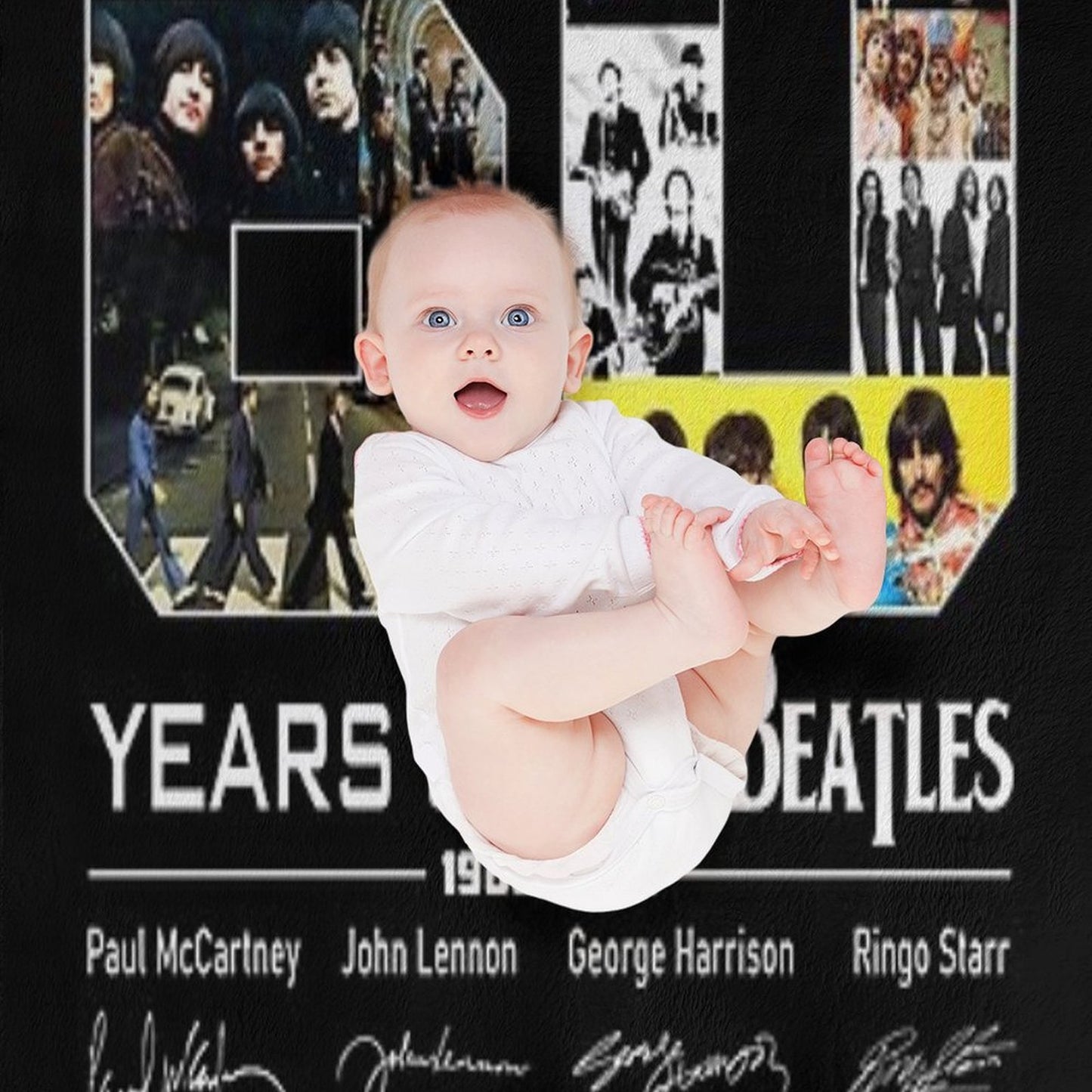 Happy Anniversary 62 Years 1960 2022 TheBeatles Handmade Throw Blanket