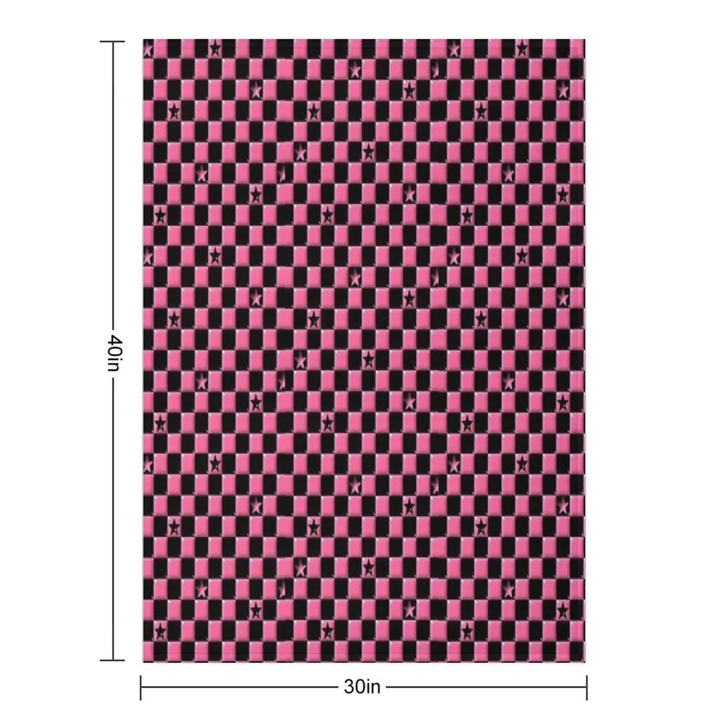 Emo Black And Pink Stars Throw Blanket