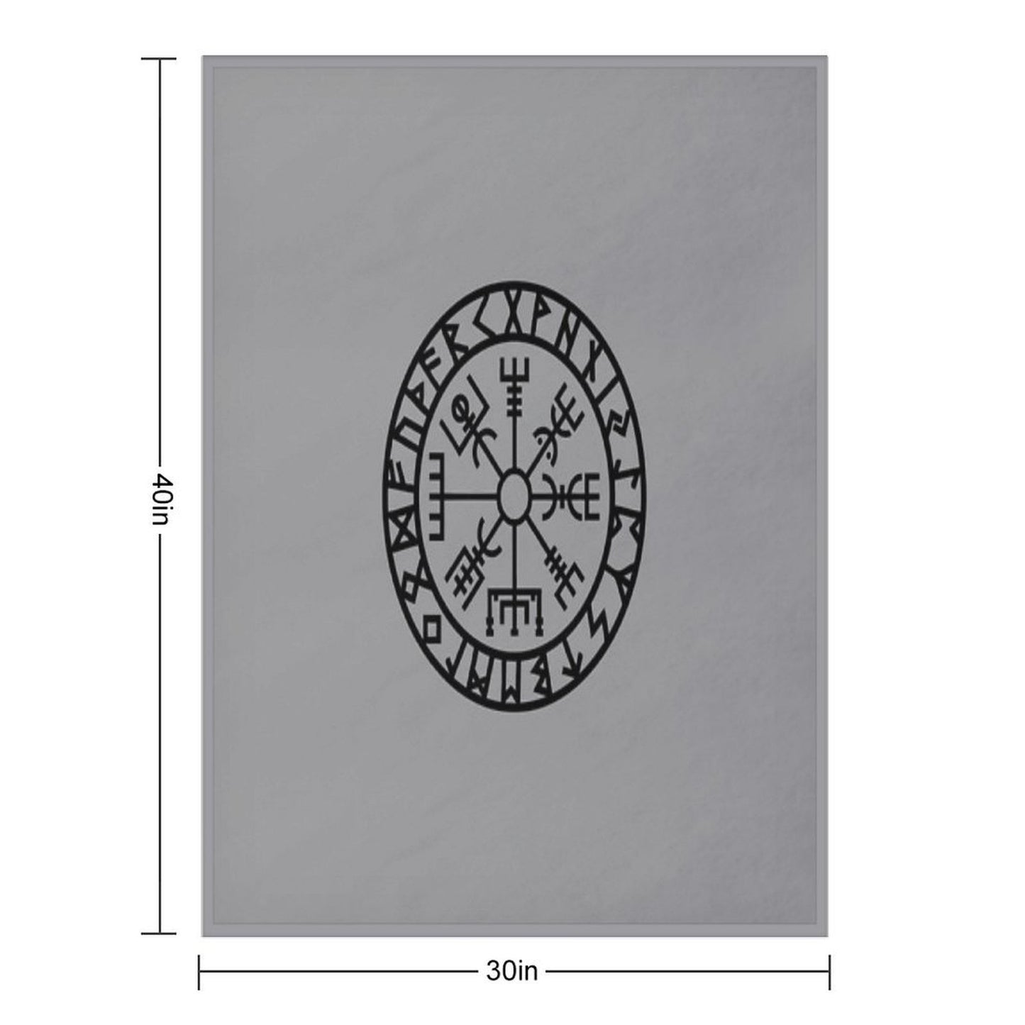 Vegvisir - Futhark - Runes - Navigator - Vikings Throw Blanket