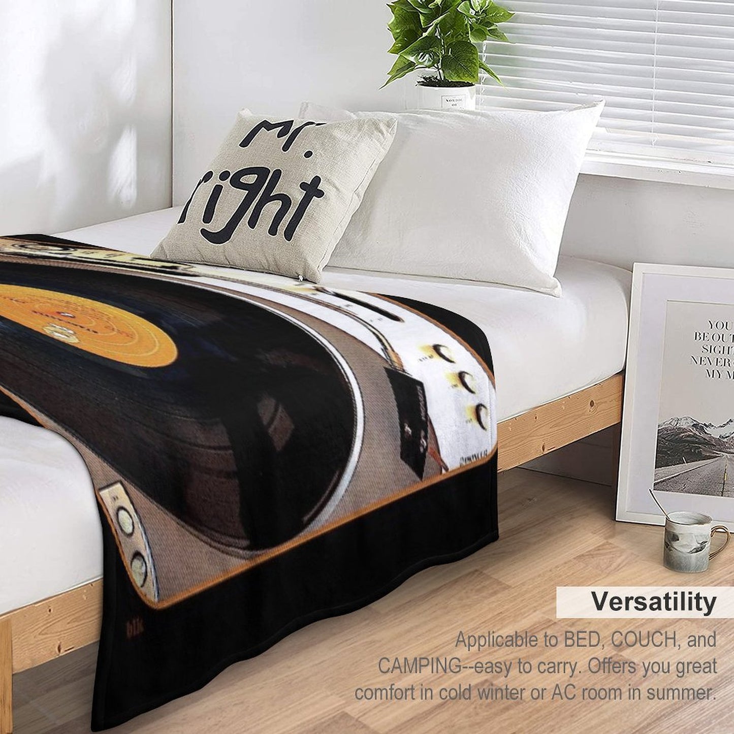 Vintage Pioneer Turntable 1976 Electronics PL-117D Throw Blanket