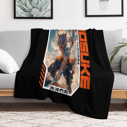 Inosuke Hashibira - Demon Slaye Throw Blanket