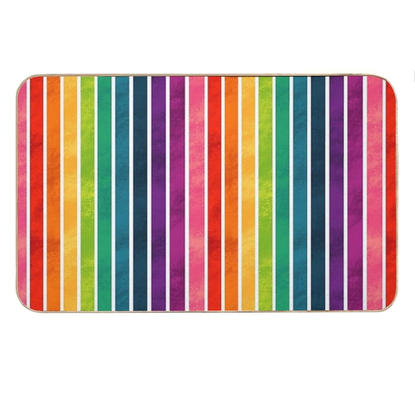 Rainbow Stripes Bath Mat