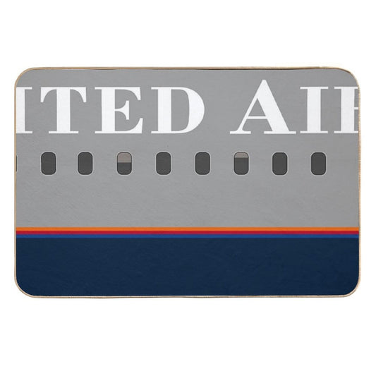 Plane Tees - United Airlines (Battleship Gray)  Pet-Safe Bath Mat