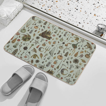 Green Cozy Crone Bath Mat