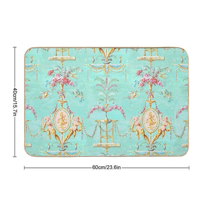 Marie Antoinette French Rococo Paris Pattern Bath Mat