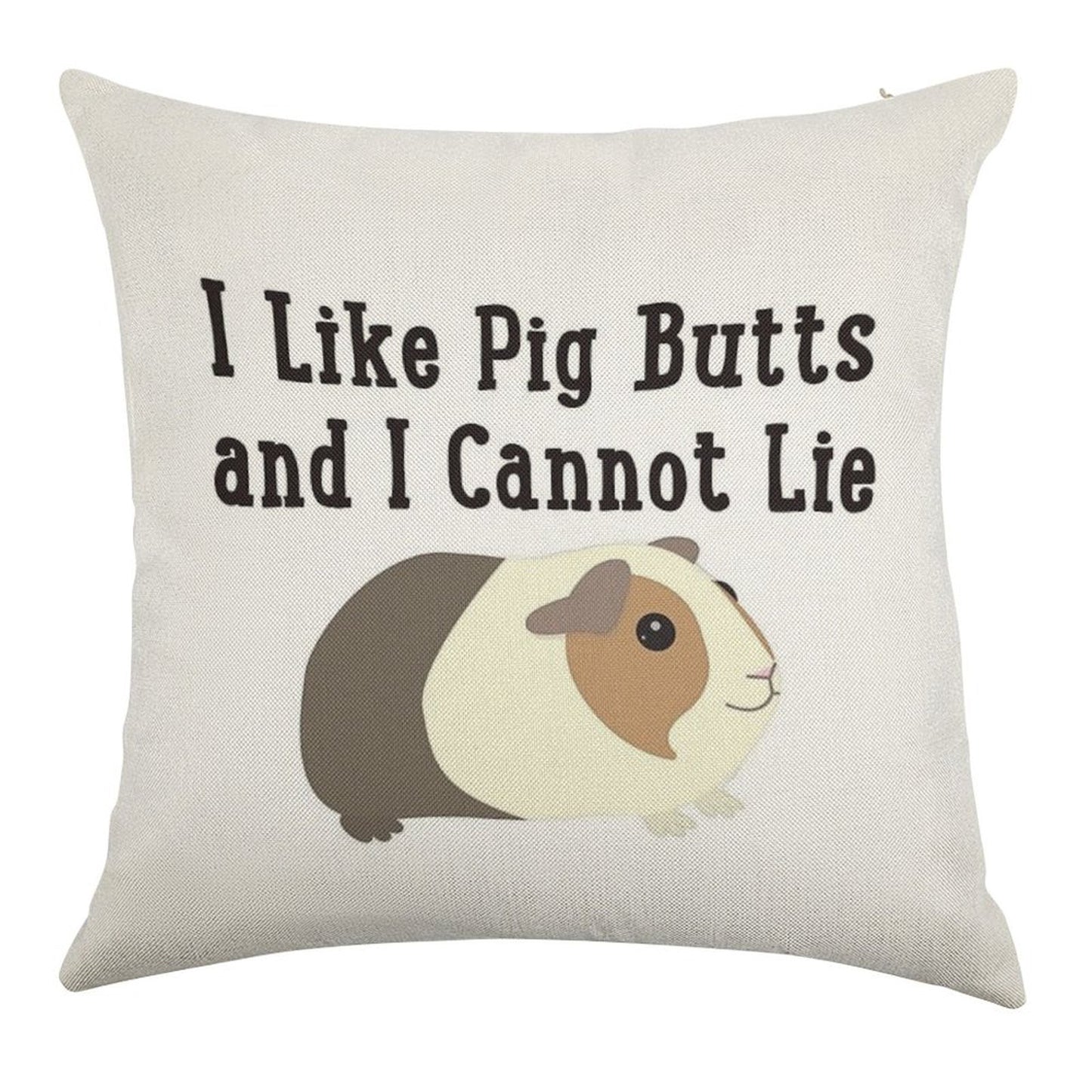 Guinea Pig Butts Linen Throw Pillow Cover