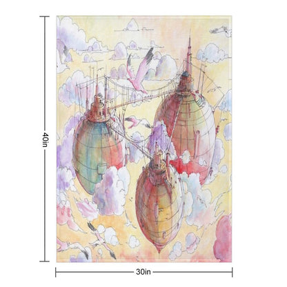 Three Worlds Throw Blanket