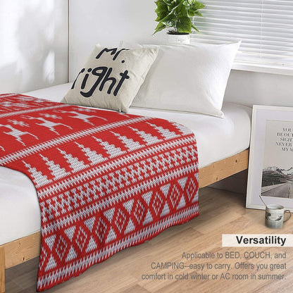 Fair Isle Christmas Throw Blanket