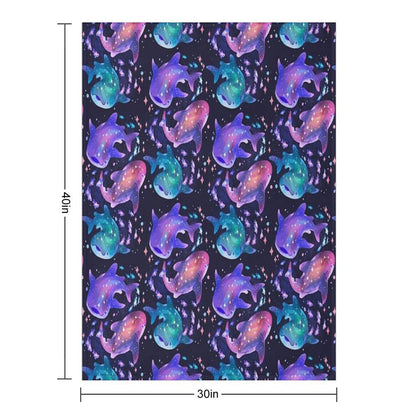 Cosmic Whale Shark Throw Blanket