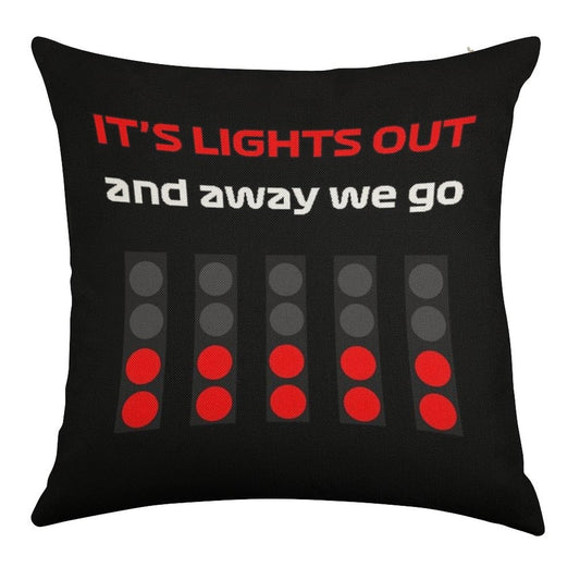 It's Lıghts Out And Away We Go Linen Throw Pillow Cover