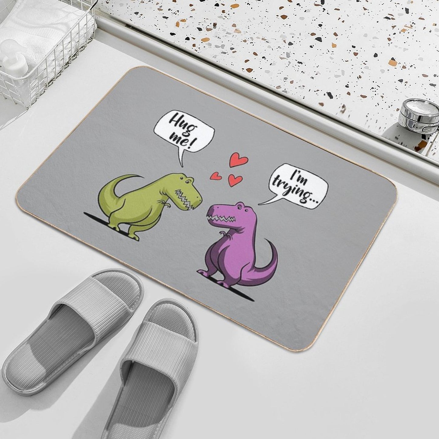 T-Rex Dinosaur Hug Me Bath Mat