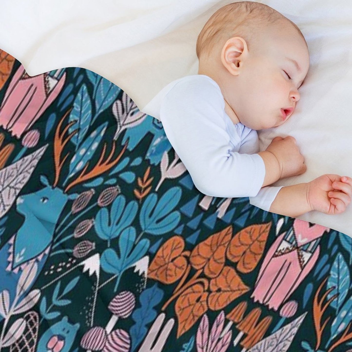 Animals of Canada. Forest, Plants, Mountains, Mushrooms Throw Blanket