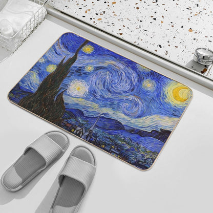 The Starry Night by Vincent Van Gogh Bath Mat