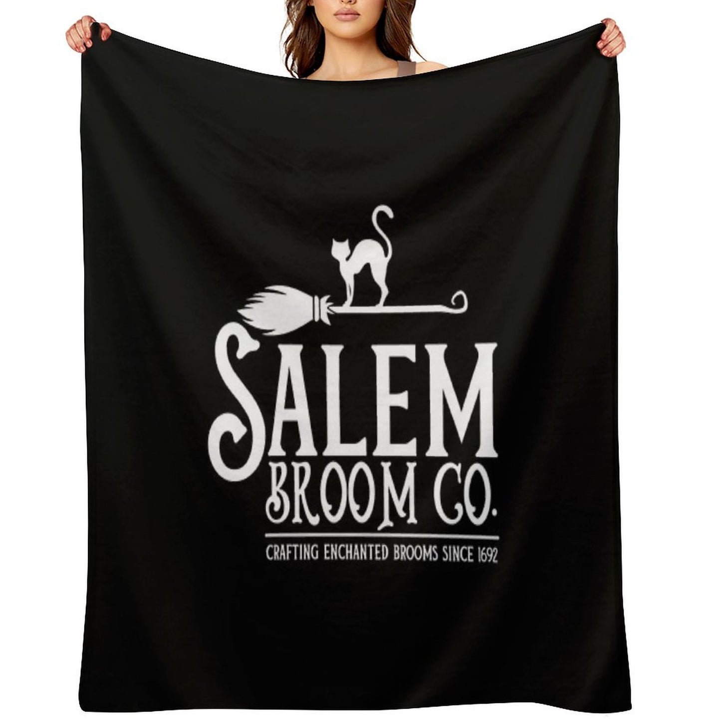 Salem Broom Company - Witch Halloween Lazy Costume Women Throw Blanket