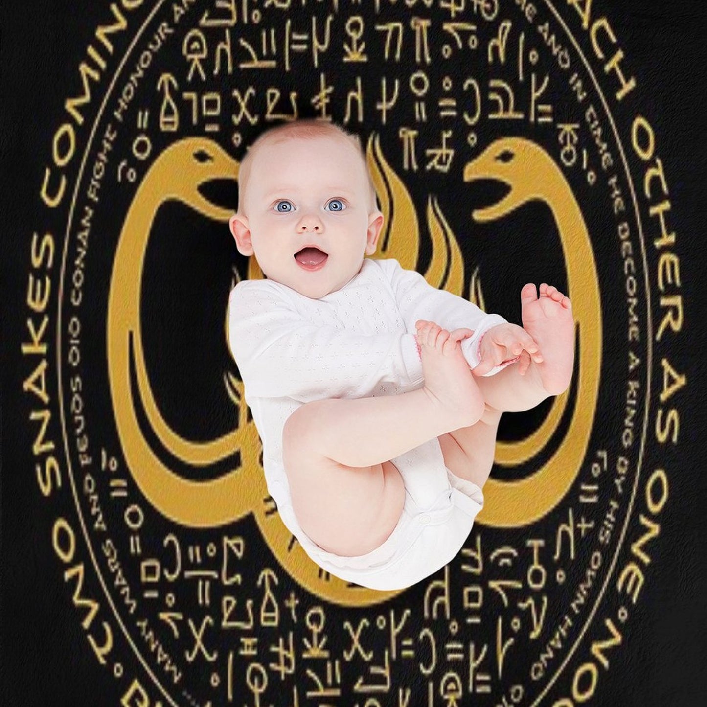 Thulsa Doom Two Snakes Coming Together Throw Blanket