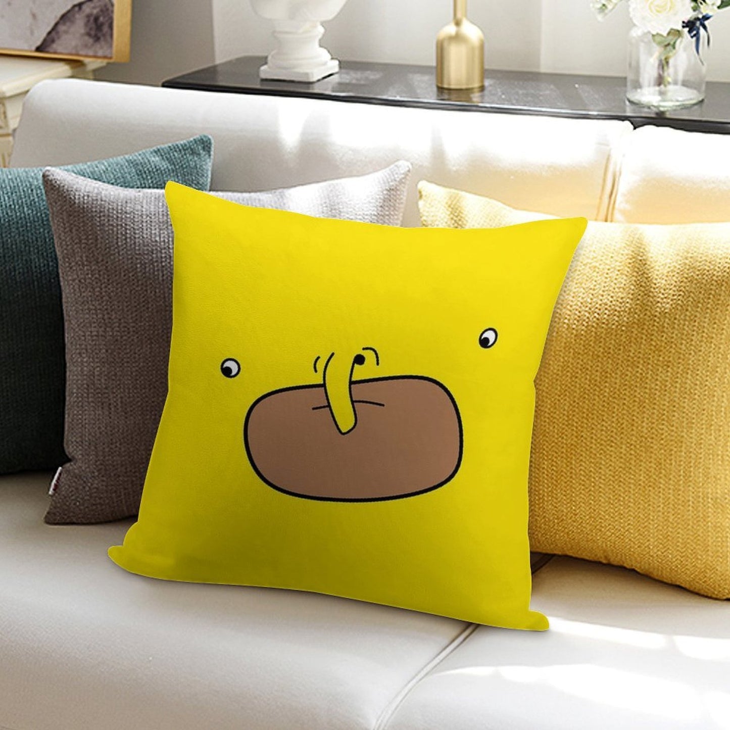 Choomah Face Soft Ultra-Soft Texture Throw Pillow