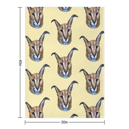 Big Floppa Throw Blanket