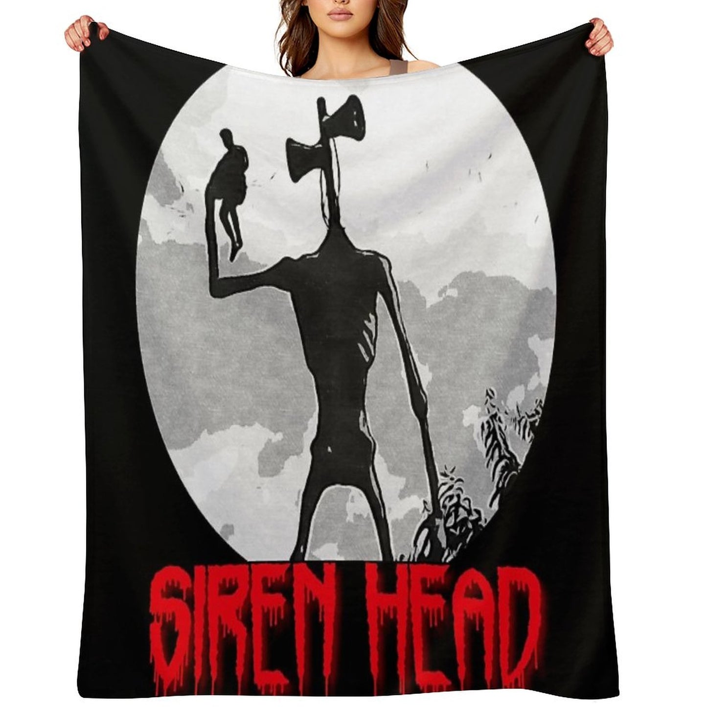 Siren Head Throw Blanket