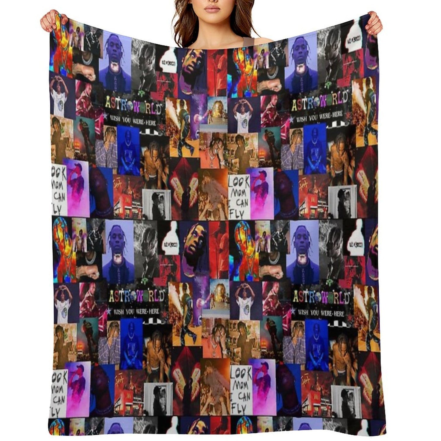 La Flame Collage Throw Blanket
