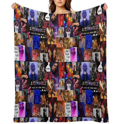 La Flame Collage Throw Blanket