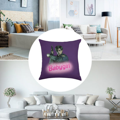 Leon Kennedy Babygirl Linen Throw Pillow Cover