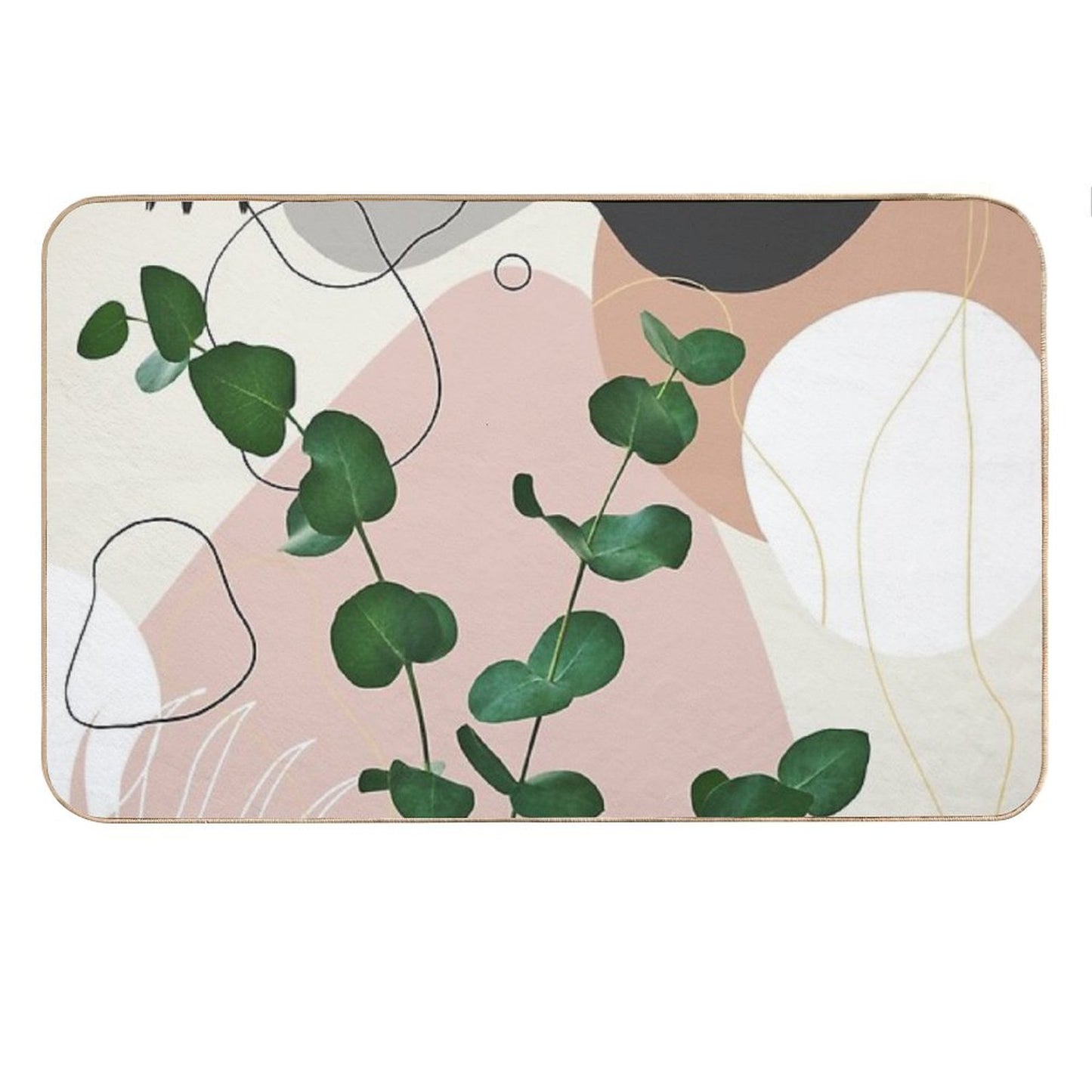 Eucalyptus Fan Palm Finesse #1 #tropical #decor #art Bath Mat