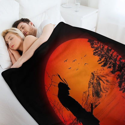 My Love Japan  Samurai Warrior  Ninja  Katana Throw Blanket