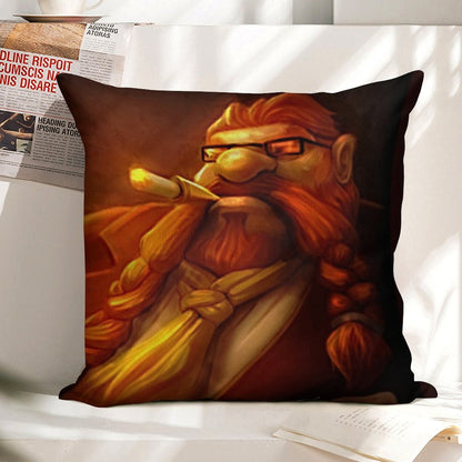 Gragas Alpha Male Linen Throw Pillow Cover