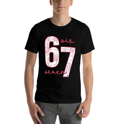 Trending Meme Saying 6 7 Men Women Kids 67 Funny  Eco-friendly Material T-Shirt