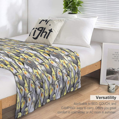 Cockatiels Galore Throw Blanket