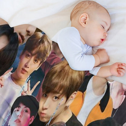 Jungkook BTS Collage Throw Blanket