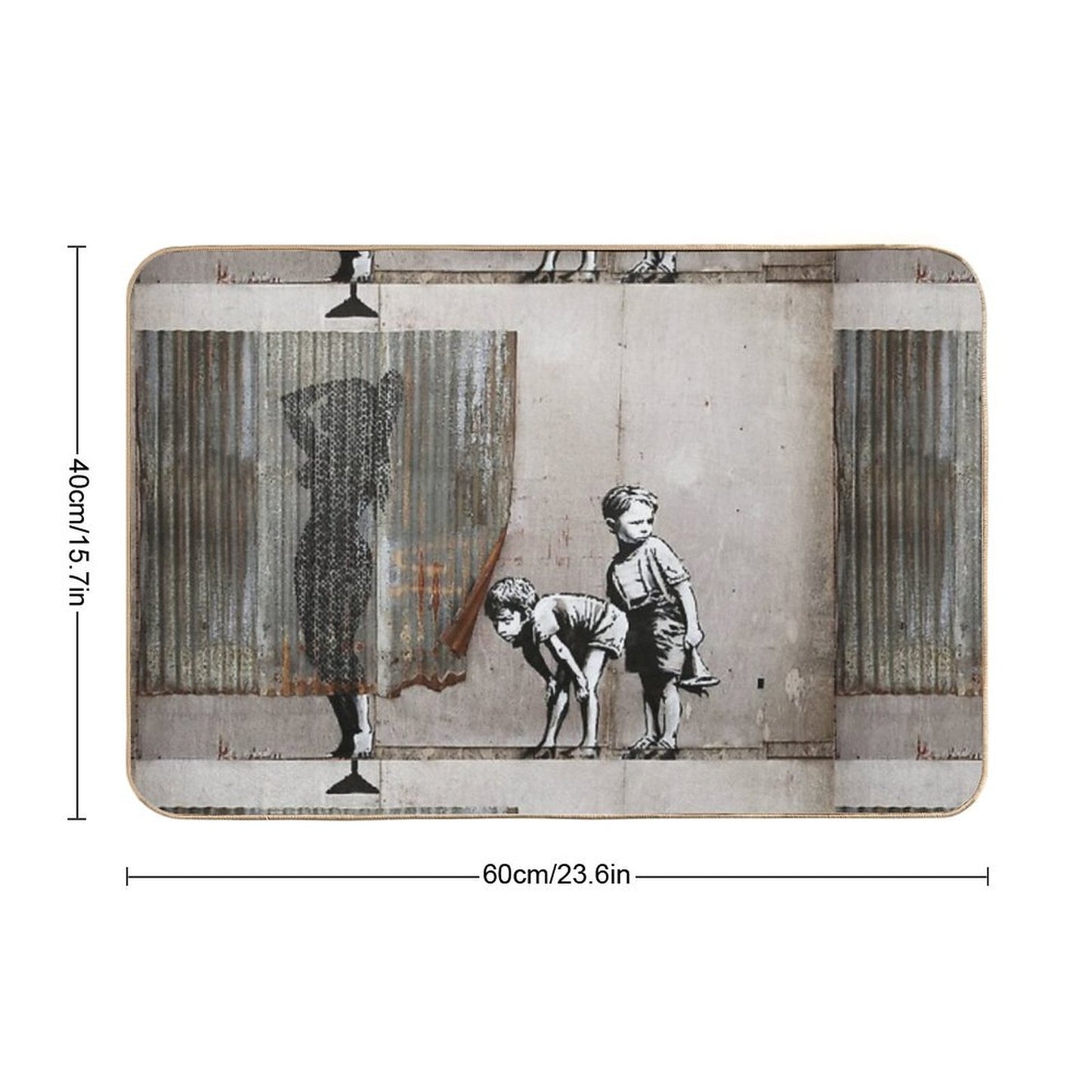Banksy Shower Peepers Boys Bath Mat