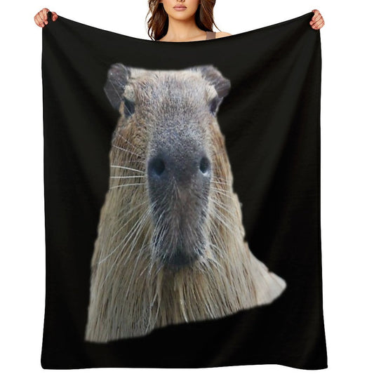 The Capybara Granddad Throw Blanket