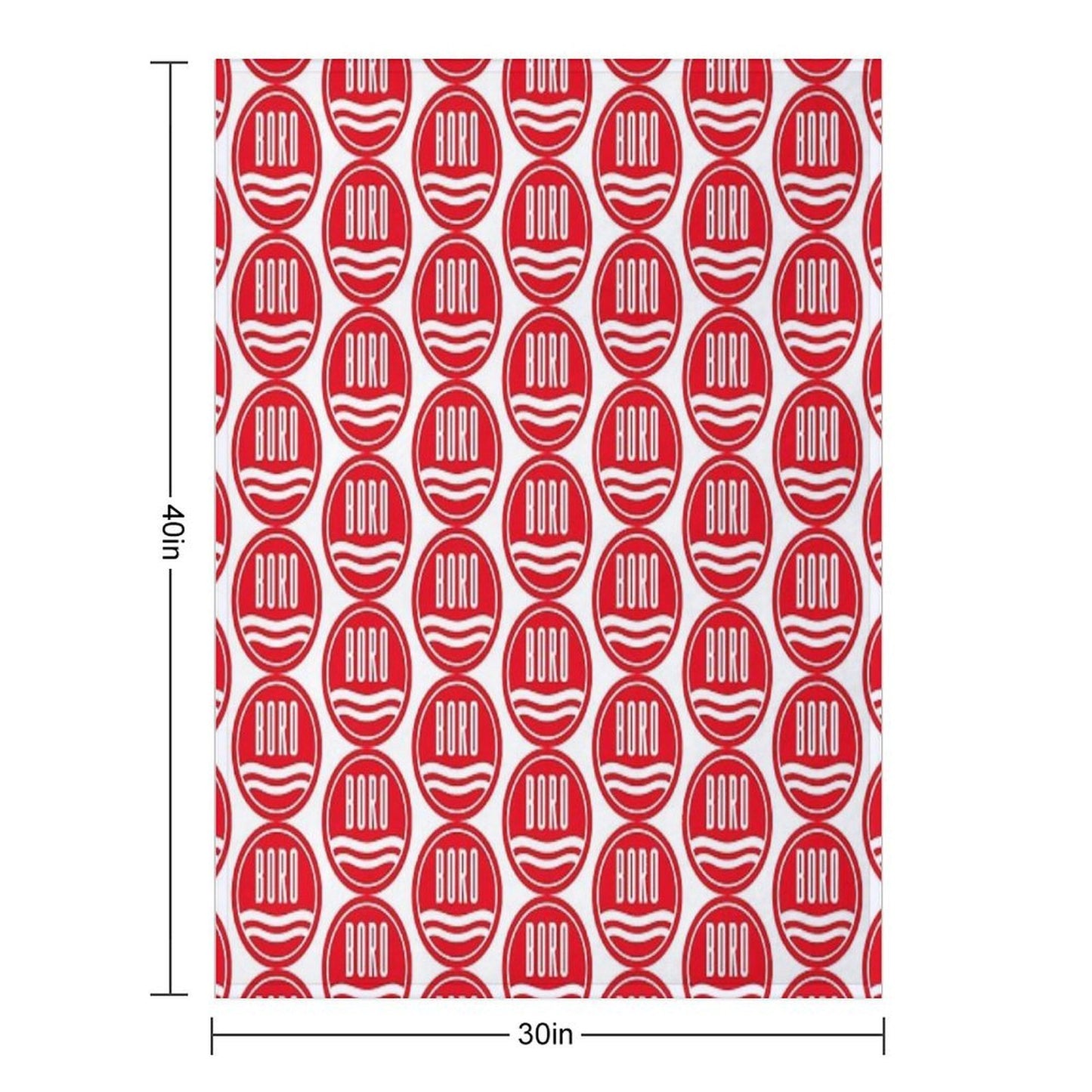 The Imperial Power of The Boro Red Throw Blanket