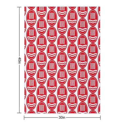 The Imperial Power of The Boro Red Throw Blanket