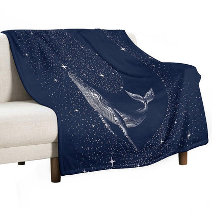 Starry Whale Throw Blanket