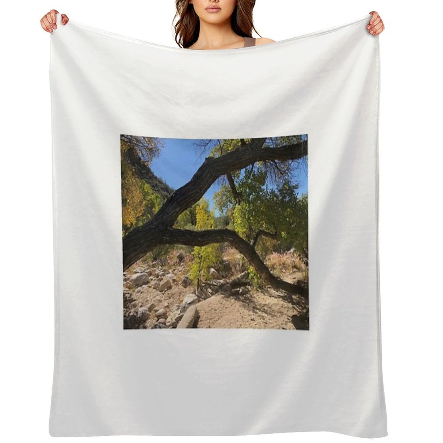 Looking Though A Branch Throw Blanket