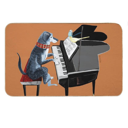 Piano Lesson with Angel Bath Mat