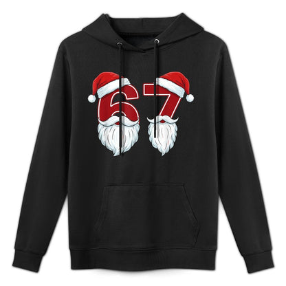 Funny Six Seven 67 Meme Santa Christmas Holiday Party Xmas Unisex Design Hoodie