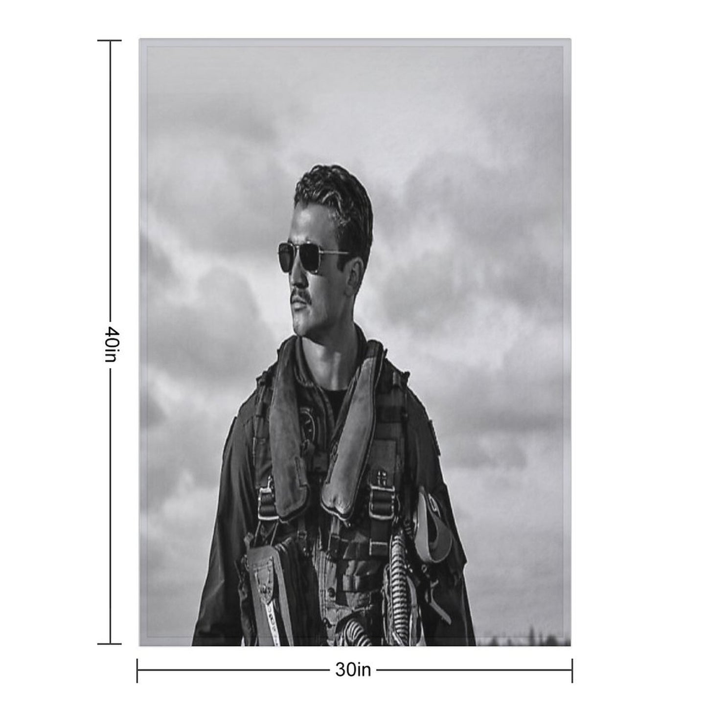 Miles B&W Throw Blanket