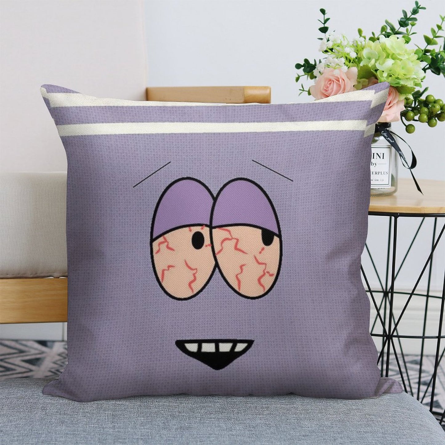 South Park - Towelie High Linen Throw Pillow Cover