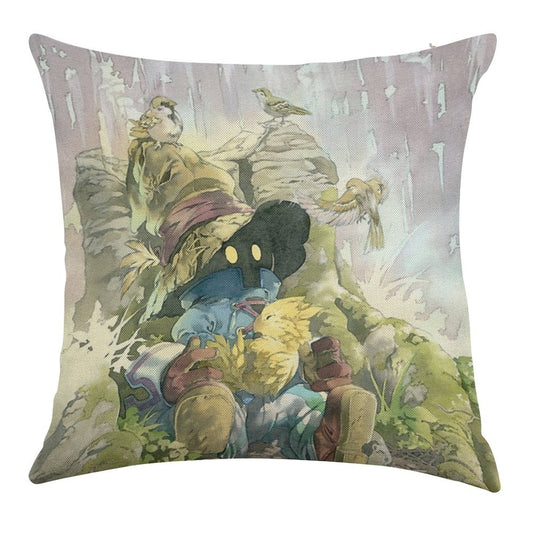 Vivi Rain Linen Throw Pillow Cover