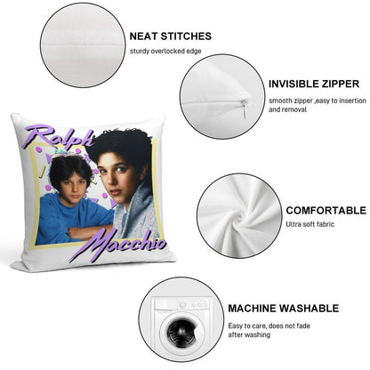 80s Ralph Macchio Soft Reinforced Edging Throw Pillow