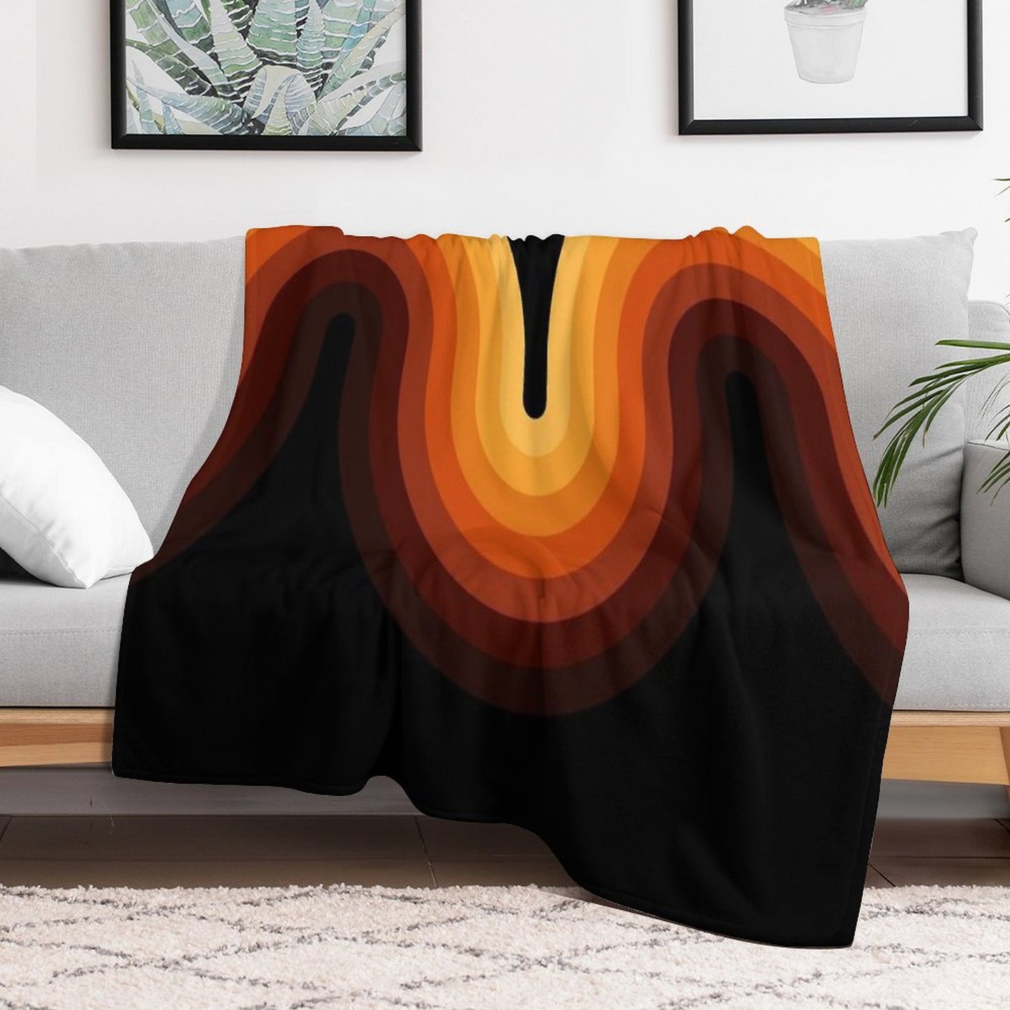 Retro Wave Throw Blanket